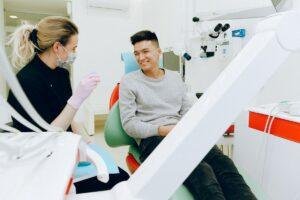 Dentist performing a dental filling in Richmond Hill