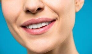 Close-up of a natural smile showing tooth shade and enamel colour